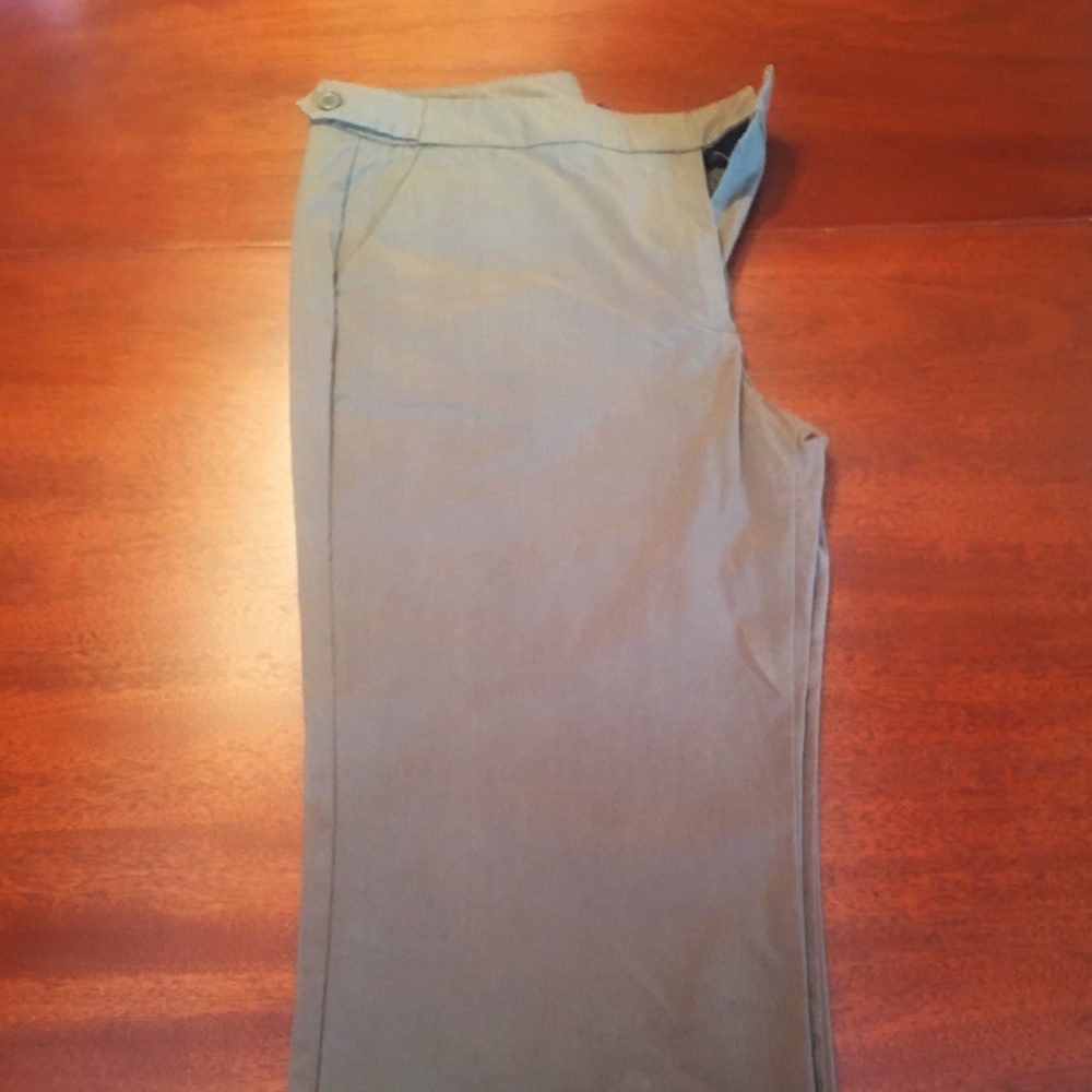 Olive green colored capris